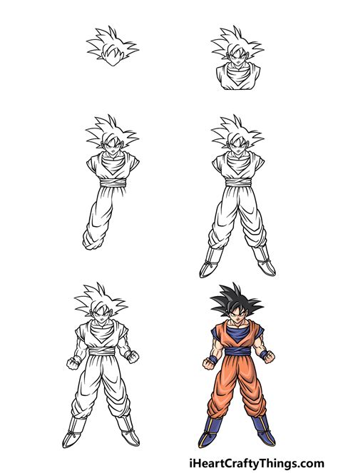 goku drawing step by step|how to draw goku saiyan.